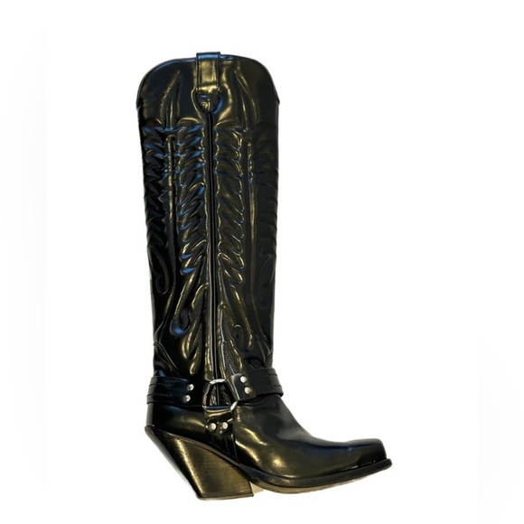 ☀️✨🧿🔥GOLDEN Goose Deluxe Limited Edition Tall Cowboy Boots Size 38🔥🔥🌞 - Picture 11 of 16